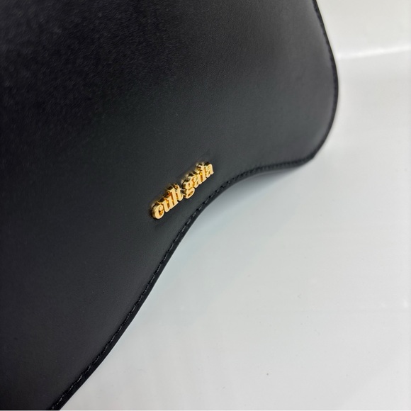 Cult Gaia Kazia Crossbody in Black – NWT Sculptural Leather + Gold Orbs - Picture 9 of 9